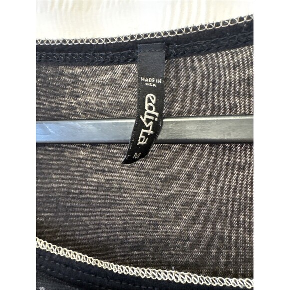 Edista Y2k 3/4‎ Sleeve Sheer Lace Blouse Large Black Tan Gothic Fairy Grung Usa - Picture 2 of 7